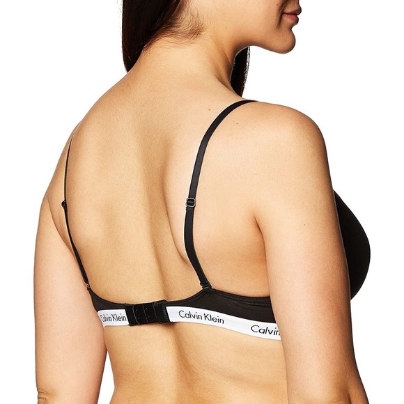 NWOT Calvin Klein Black Carousel Triangle Bralette Size L - Picture 3 of 9